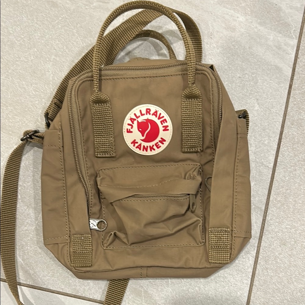 Fjallraven Tan Backpack with Durable Canvas Material